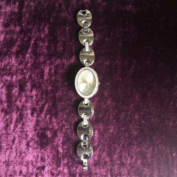 Marc Ecko Silver Rhinestone Watch - Picture 1 of 4